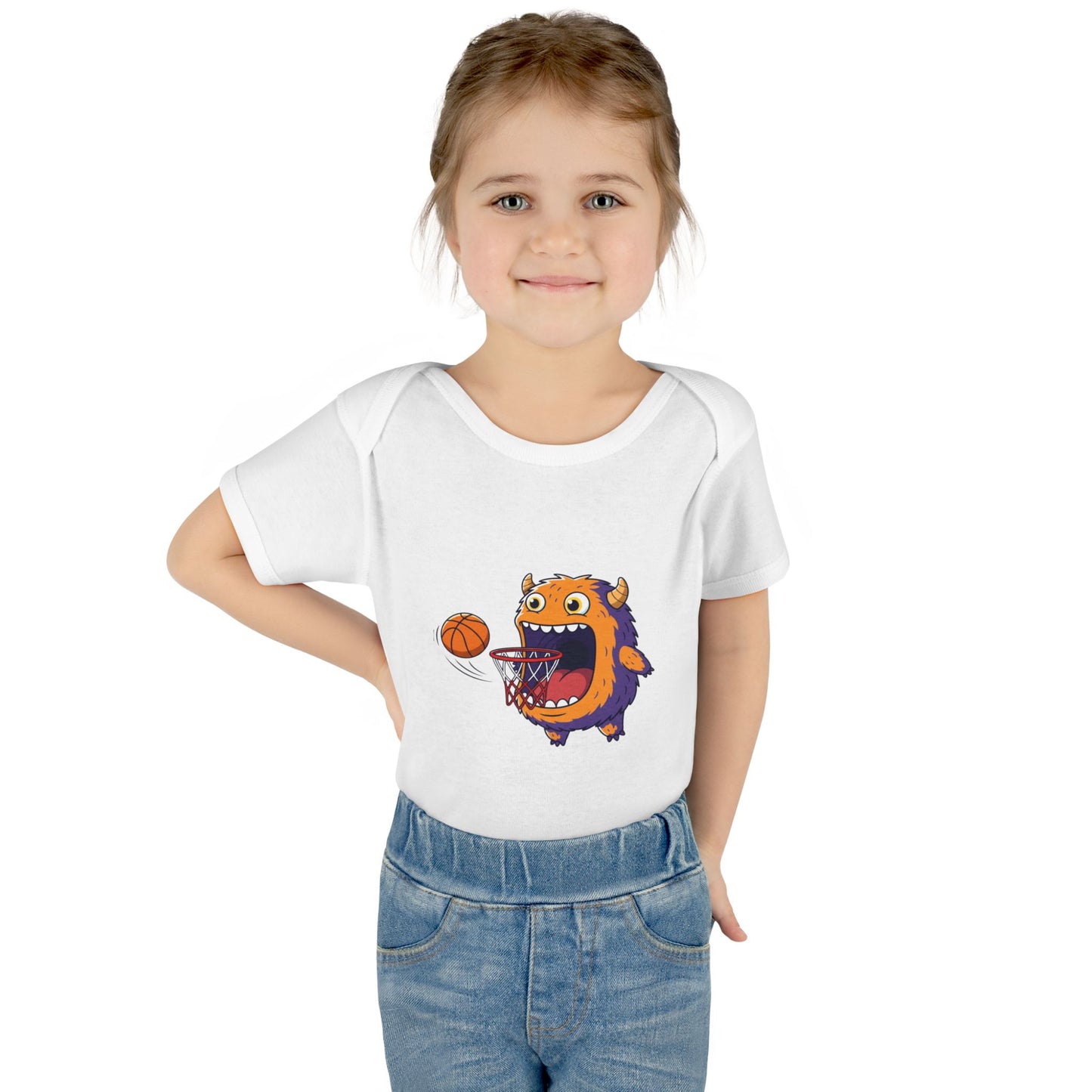 Hungry Monster Basketball Baby Bodysuit