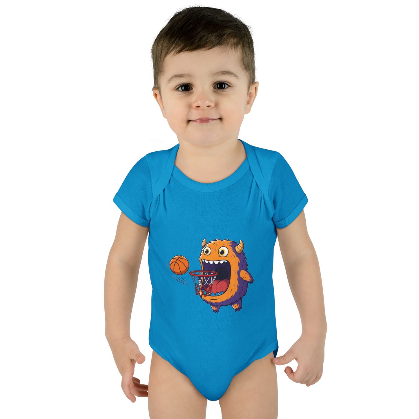Hungry Monster Basketball Baby Bodysuit