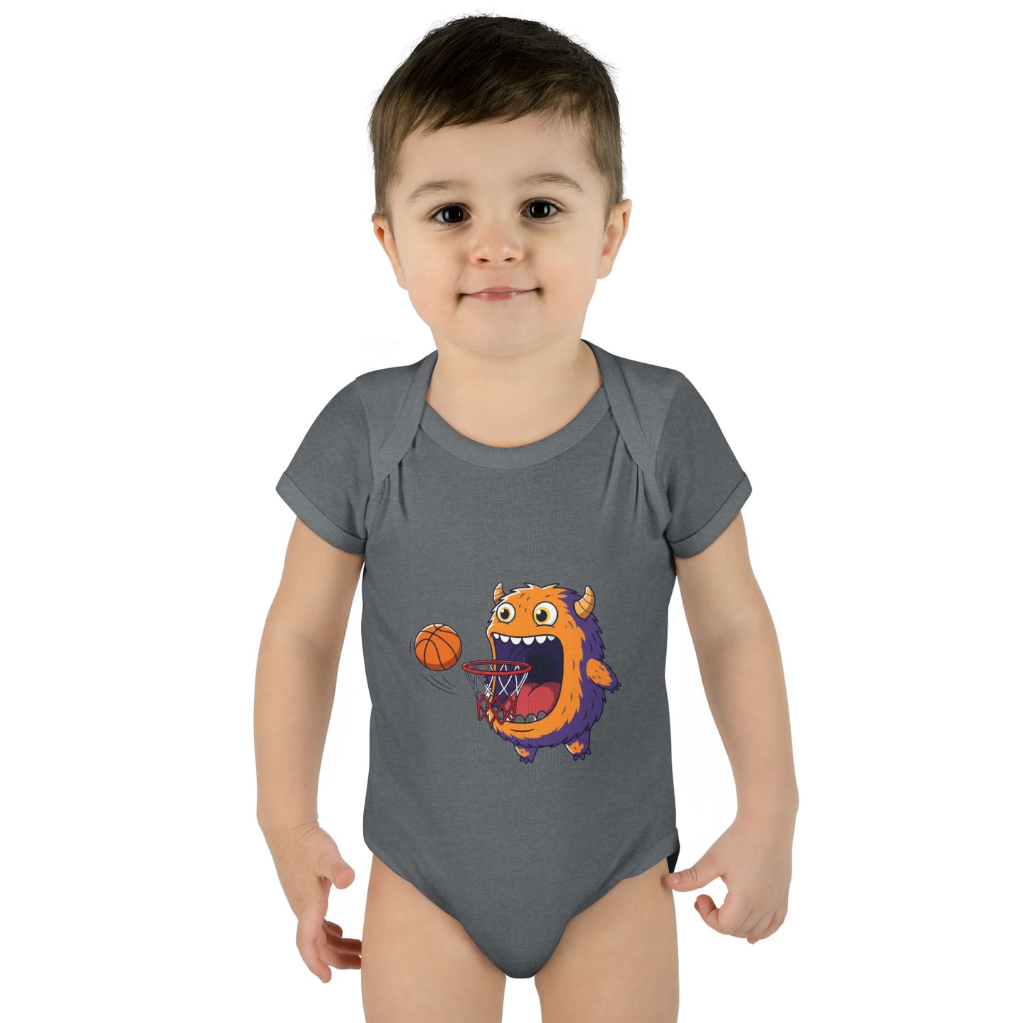 Hungry Monster Basketball Baby Bodysuit