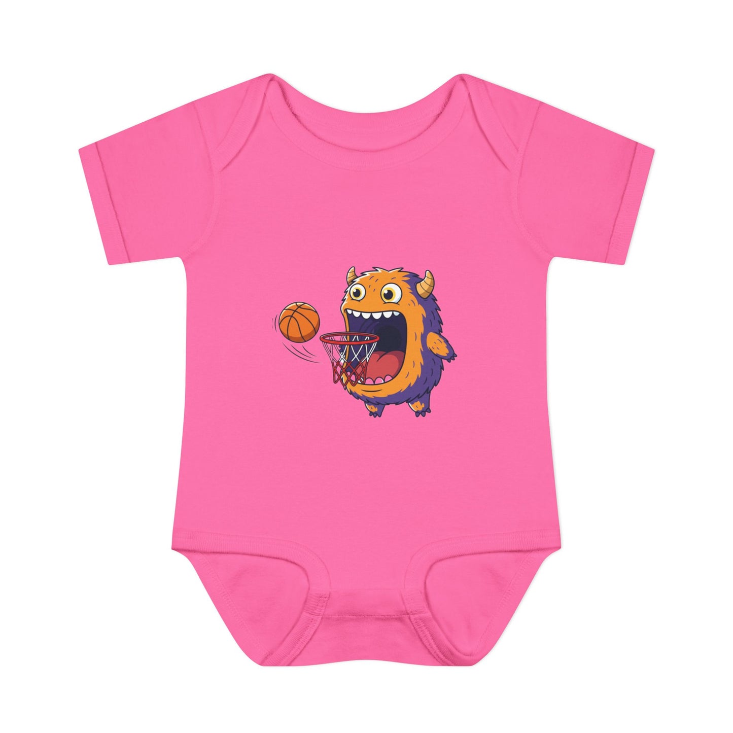 Hungry Monster Basketball Baby Bodysuit