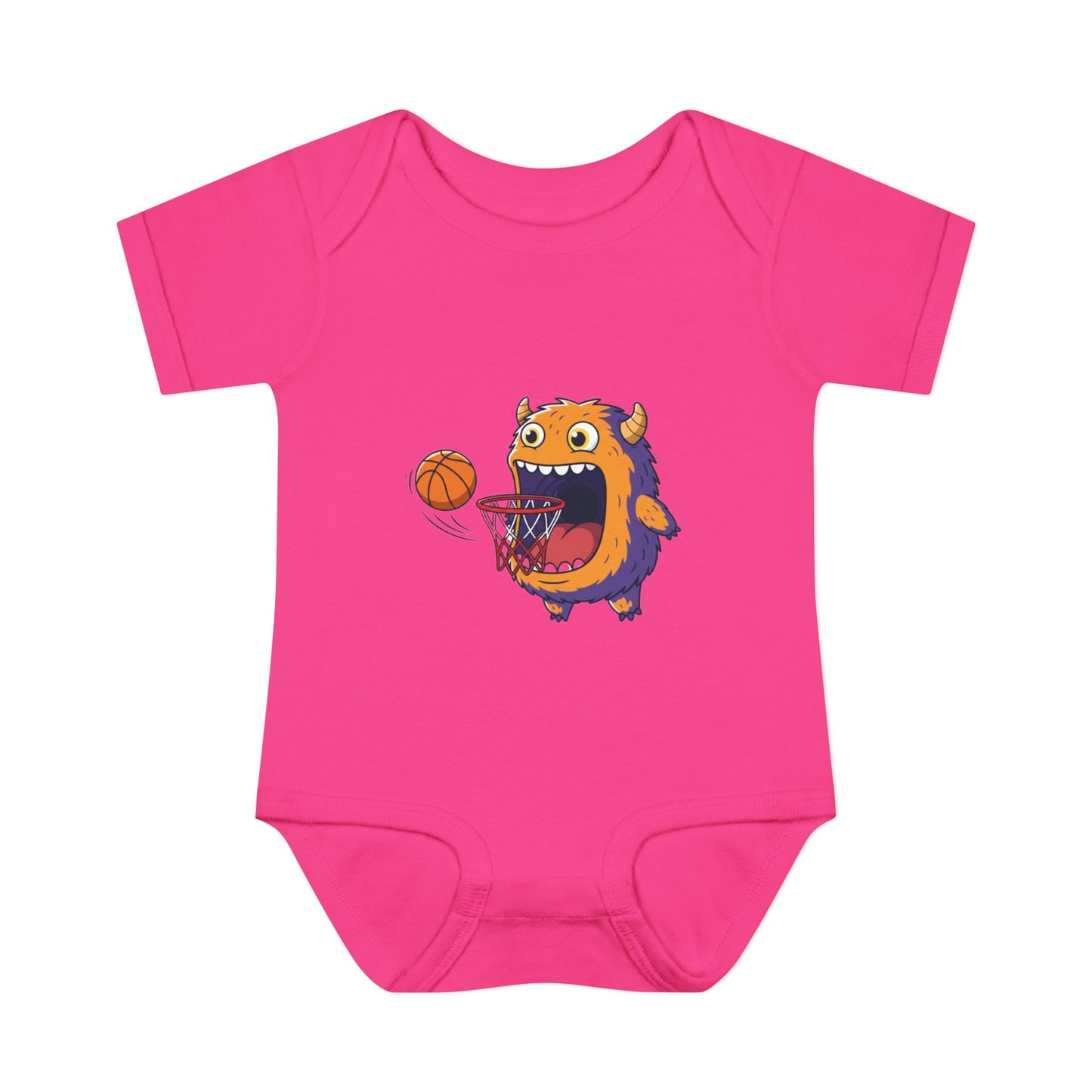 Hungry Monster Basketball Baby Bodysuit