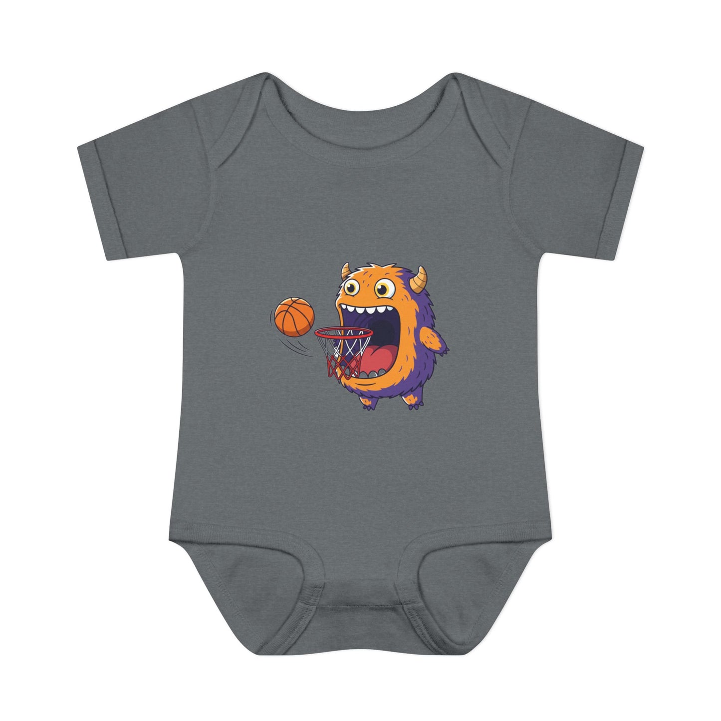 Hungry Monster Basketball Baby Bodysuit