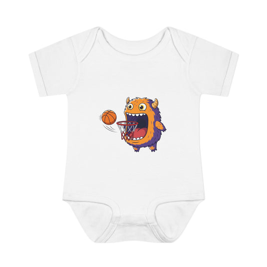 Hungry Monster Basketball Baby Bodysuit