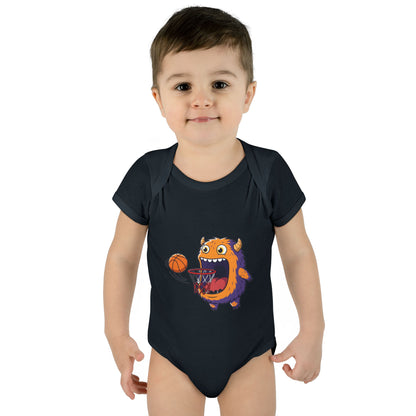 Hungry Monster Basketball Baby Bodysuit