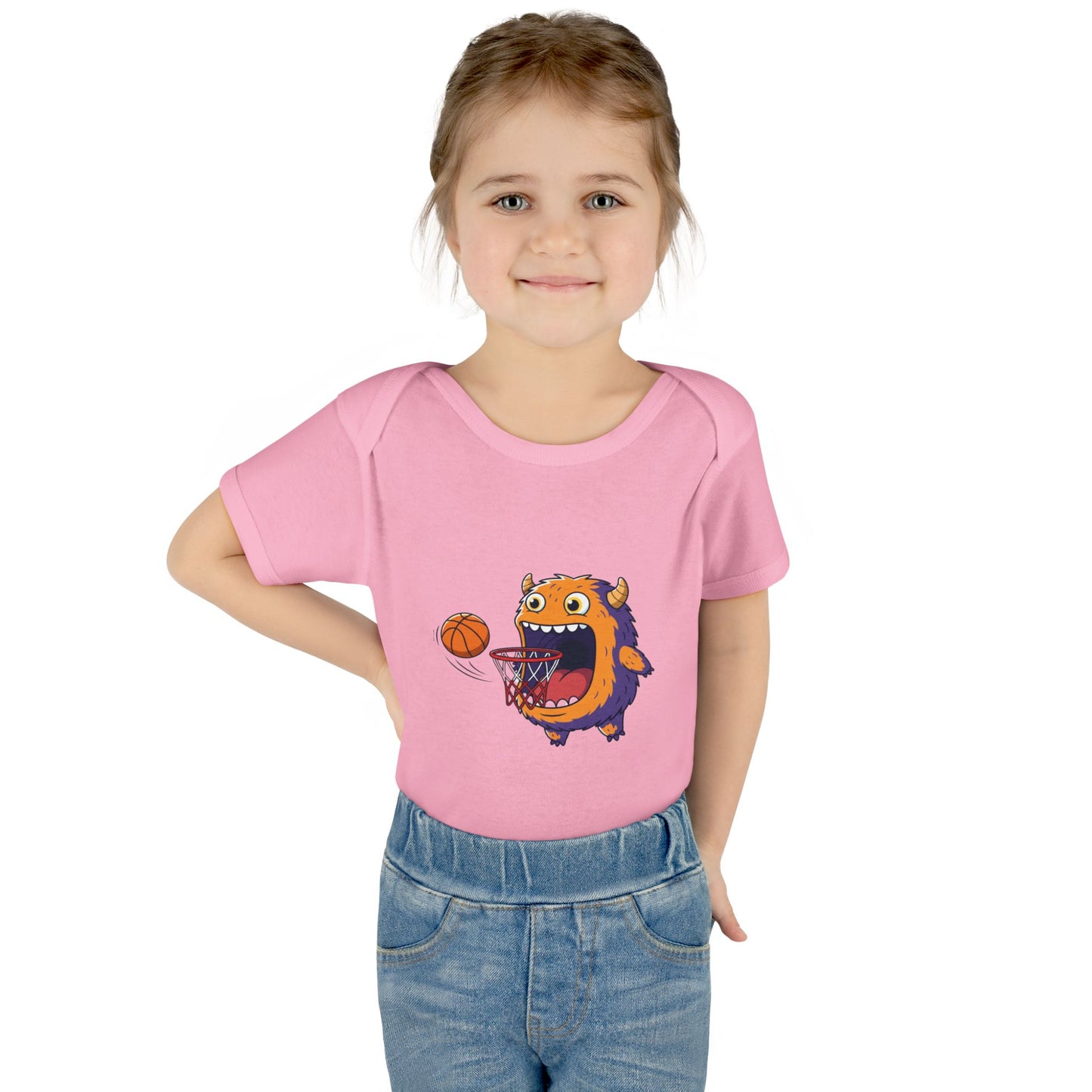 Hungry Monster Basketball Baby Bodysuit