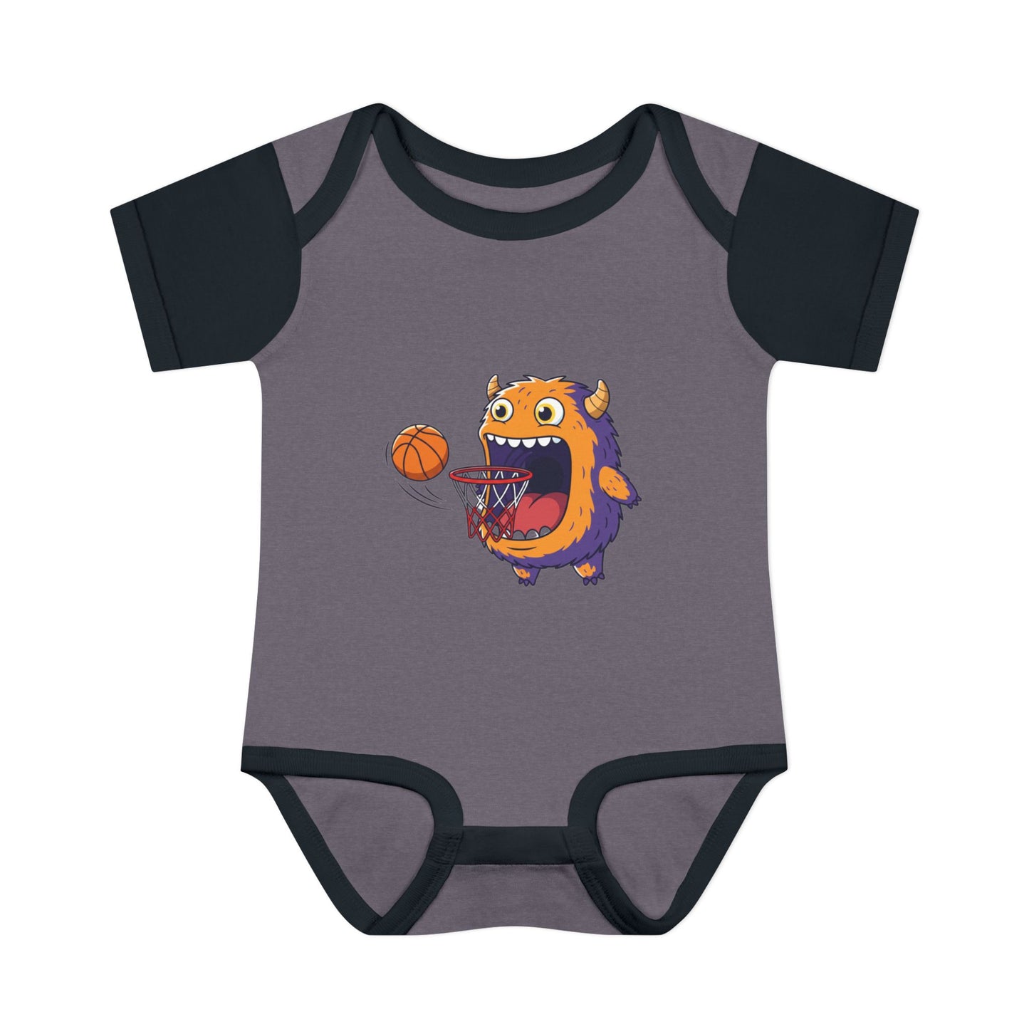 Hungry Monster Basketball Baby Bodysuit