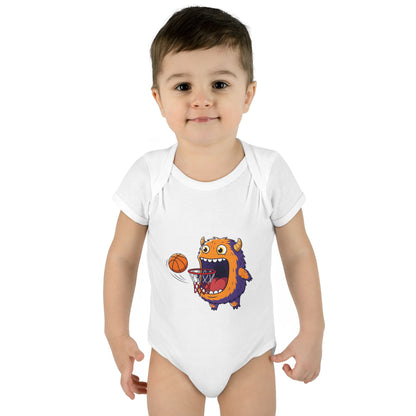 Hungry Monster Basketball Baby Bodysuit