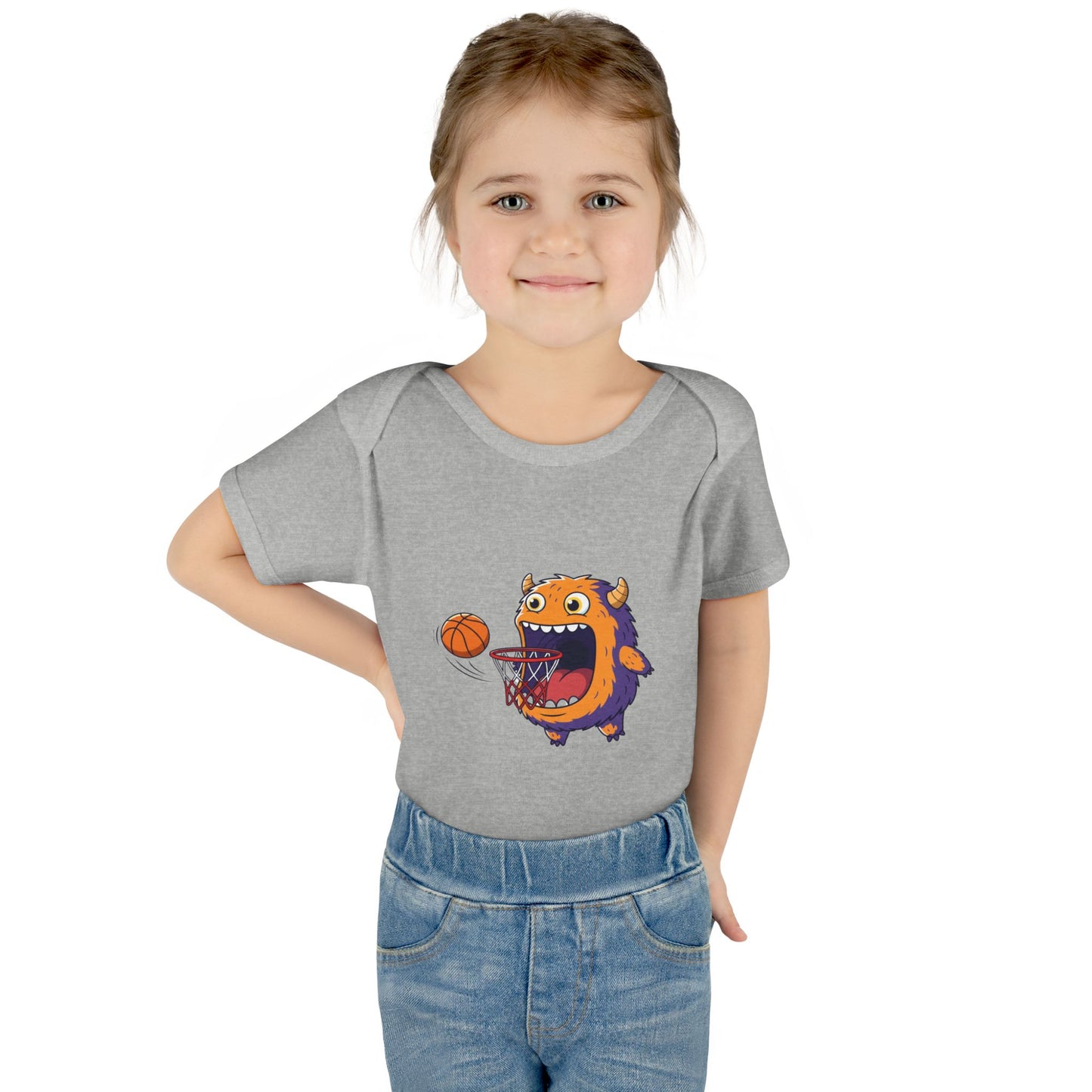 Hungry Monster Basketball Baby Bodysuit
