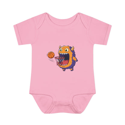 Hungry Monster Basketball Baby Bodysuit