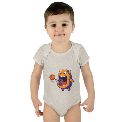 Hungry Monster Basketball Baby Bodysuit