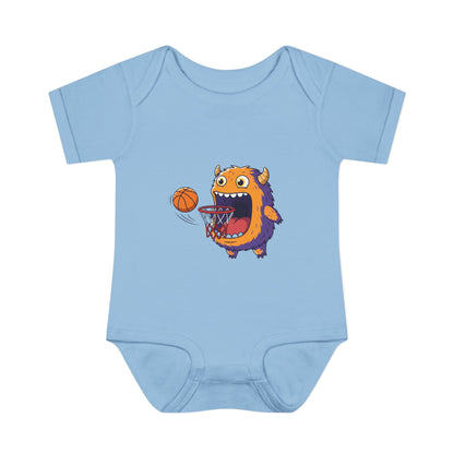 Hungry Monster Basketball Baby Bodysuit