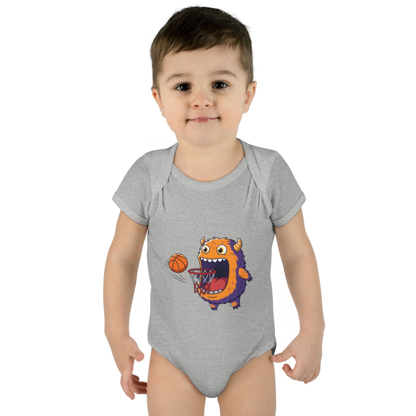 Hungry Monster Basketball Baby Bodysuit
