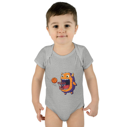 Hungry Monster Basketball Baby Bodysuit