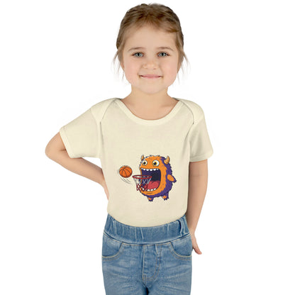 Hungry Monster Basketball Baby Bodysuit