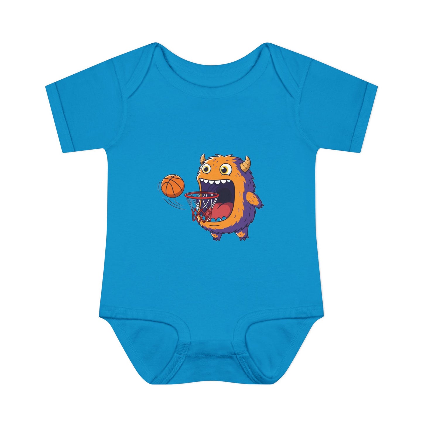 Hungry Monster Basketball Baby Bodysuit