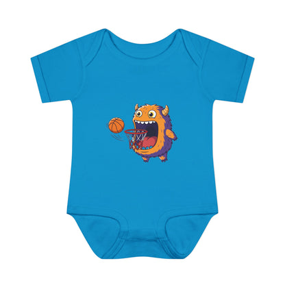 Hungry Monster Basketball Baby Bodysuit