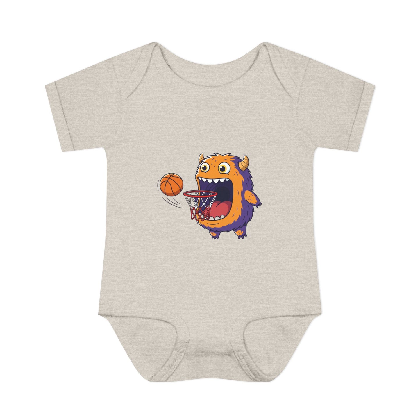 Hungry Monster Basketball Baby Bodysuit