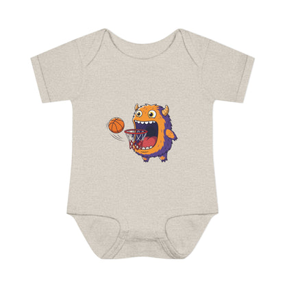 Hungry Monster Basketball Baby Bodysuit