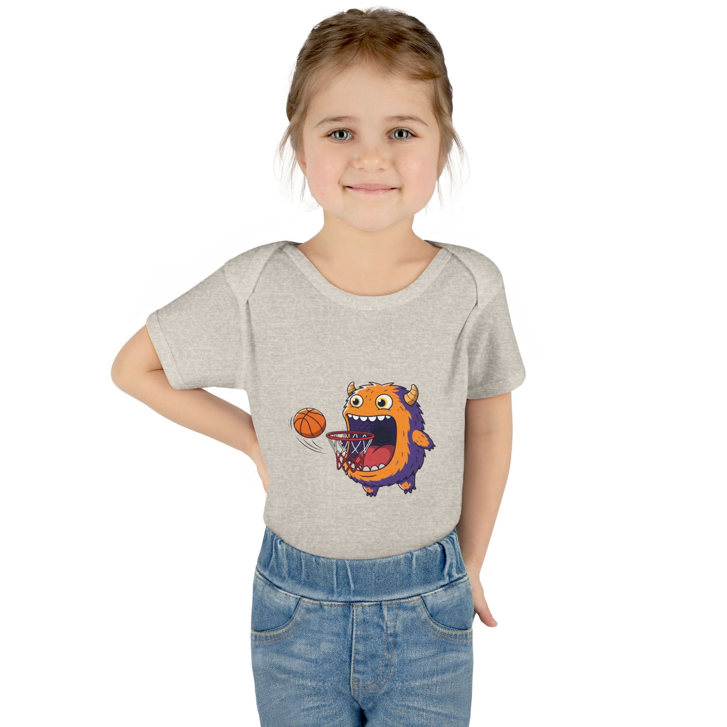 Hungry Monster Basketball Baby Bodysuit