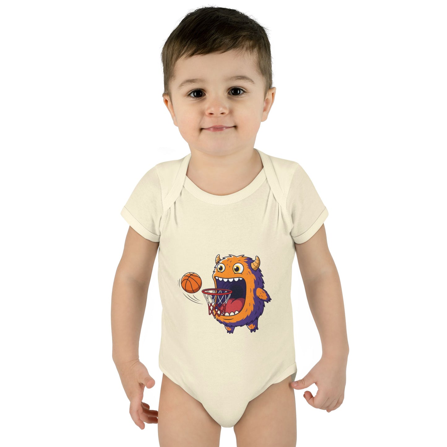 Hungry Monster Basketball Baby Bodysuit