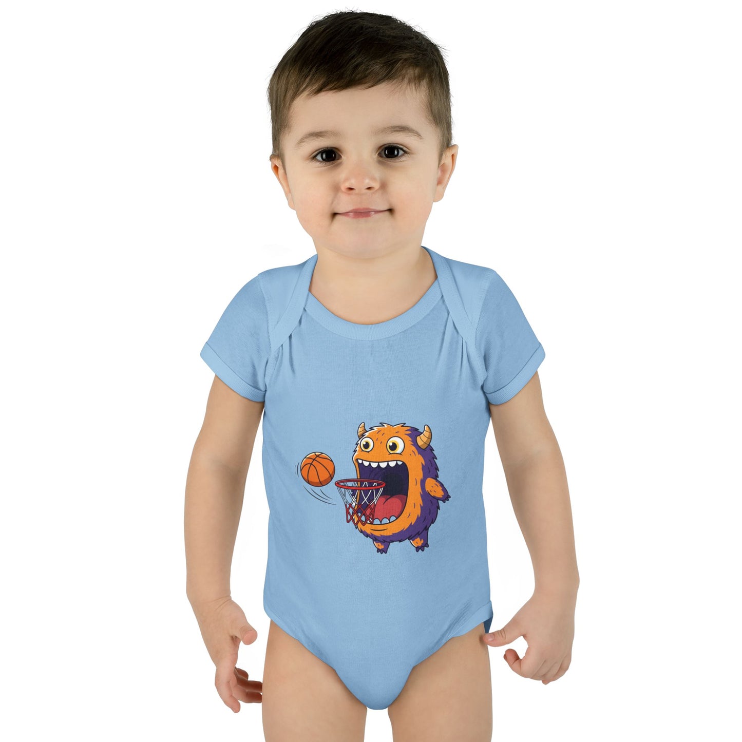 Hungry Monster Basketball Baby Bodysuit