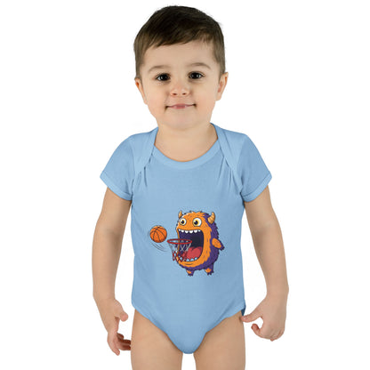 Hungry Monster Basketball Baby Bodysuit