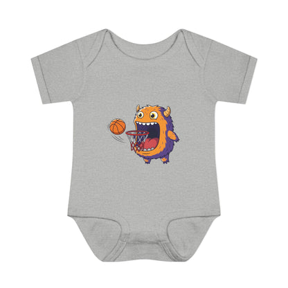 Hungry Monster Basketball Baby Bodysuit